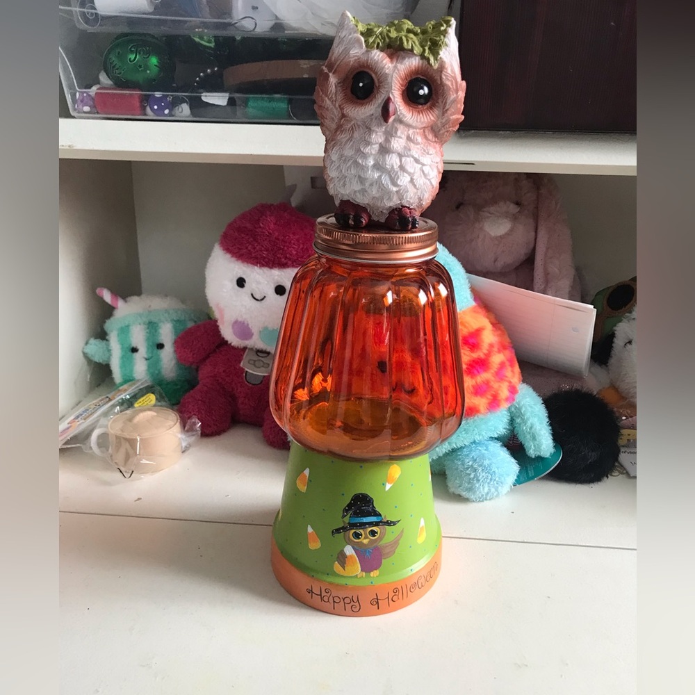 Halloween Owl Candy/ cookie jar